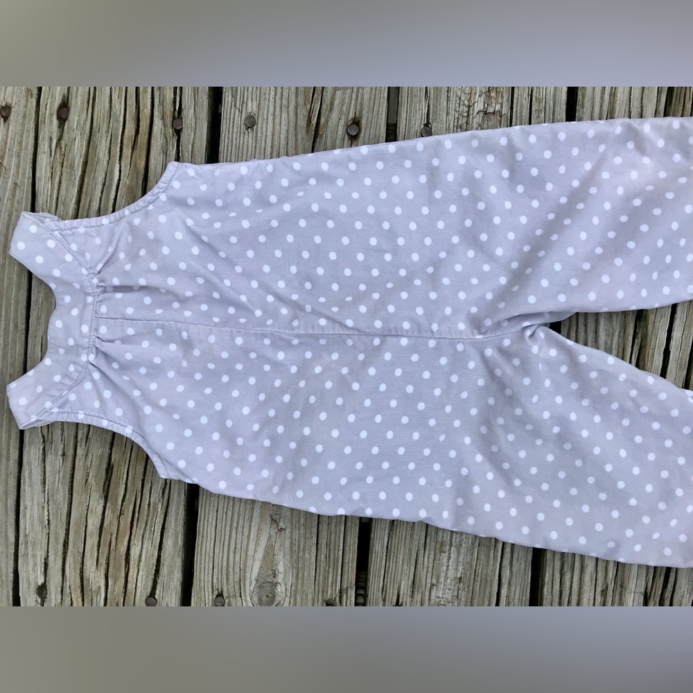 18-24m Baby Girls GYMBOREE Polka Dot Panda Pocket One Piece Corduroy Romper Set - Picture 10 of 13